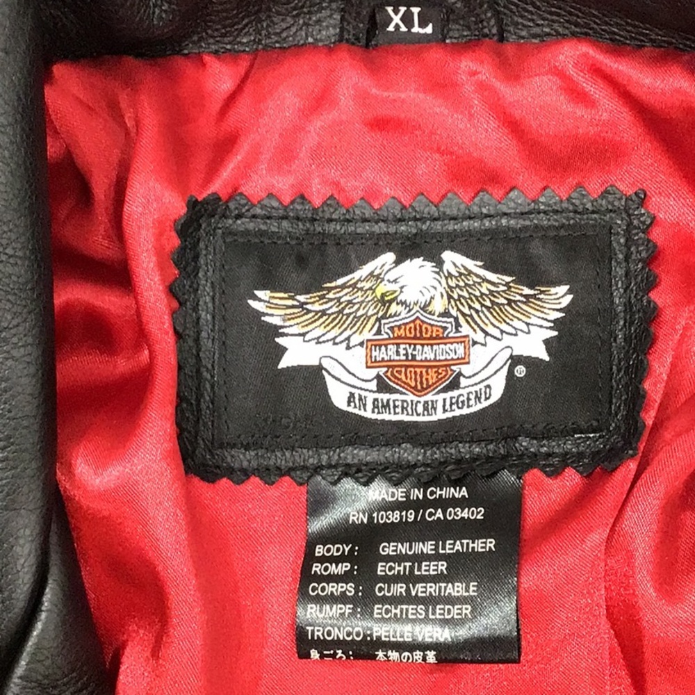 Vintage Harley Davidson Magic Dip dyed fringe Black Leather Jacket XL NWOT - Picture 11 of 15